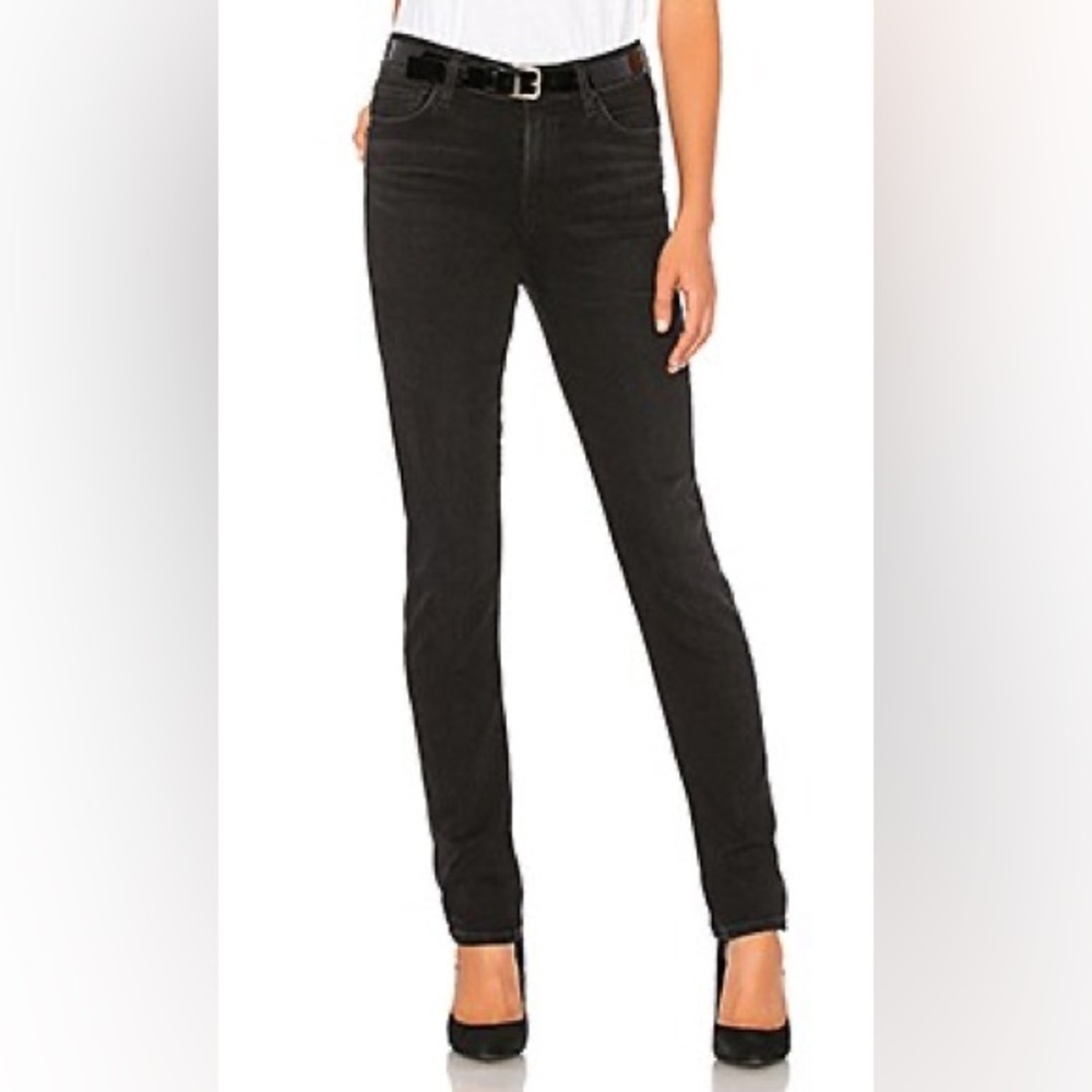 Nwt Citizens Of Humanity 30 Harlow Sculpt Slim Descend Black Anthropologie